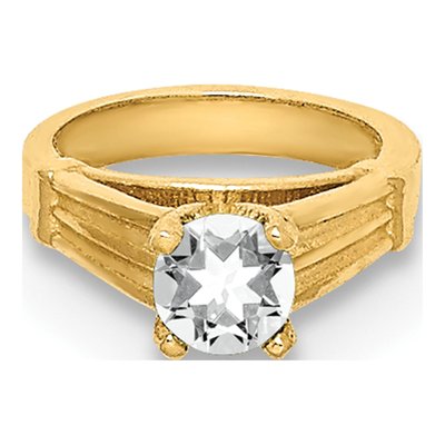 14K Yellow Gold CZ April Birthstone Charm – view 6