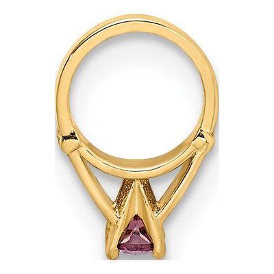 14K Yellow Gold CZ 3D June Birthstone Charm – view 3