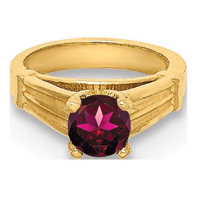 14K Yellow Gold CZ 3D July Birthstone Charm – view 6
