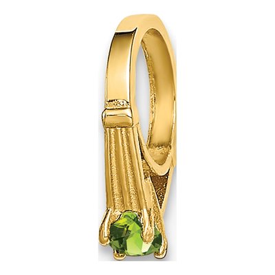 14K Yellow Gold August Birthstone Charm