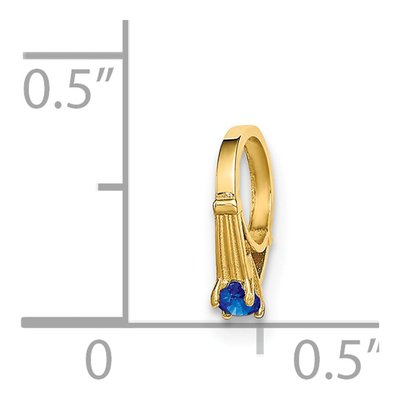 14K Yellow Gold September Birthstone Charm – view 4