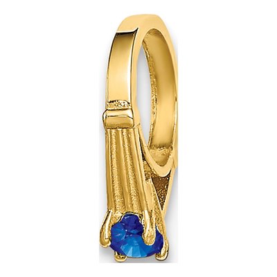 14K Yellow Gold September Birthstone Charm