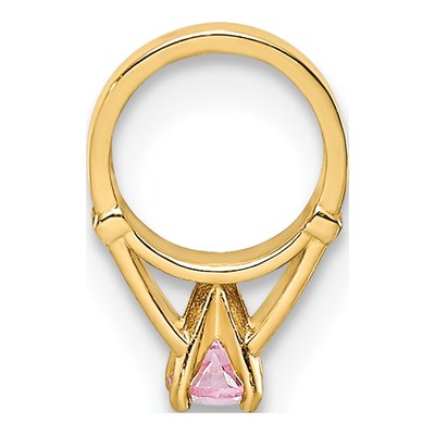 14K Yellow Gold CZ October Birthstone Charm – view 3