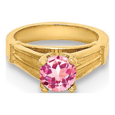 14K Yellow Gold CZ October Birthstone Charm – view 6
