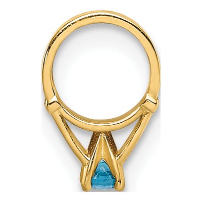 14K Yellow Gold CZ December Birthstone Charm – view 3