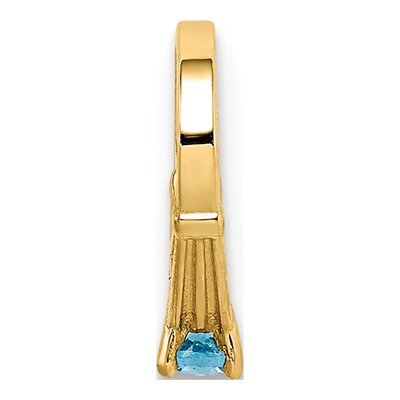 14K Yellow Gold CZ December Birthstone Charm – view 5