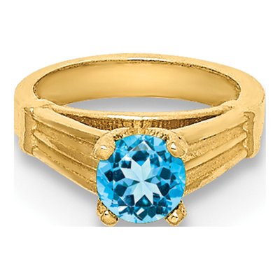 14K Yellow Gold CZ December Birthstone Charm – view 6
