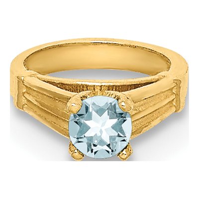 14K Yellow Gold CZ March Birthstone Charm – view 6