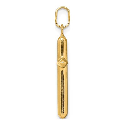 14K Yellow Gold Hollow Latin Cross Charm – view 3