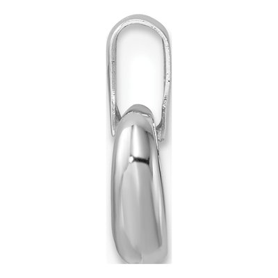 14K White Gold CZ 3D Heart Pendant – view 3