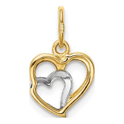 14K Yellow Gold Hearts Pendant – view 4