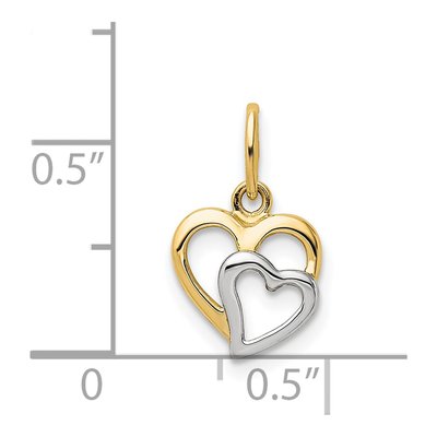 14K Yellow Gold Hearts Pendant – view 5