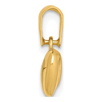 14K Yellow Gold 3D Puffed Heart Pendant – view 3