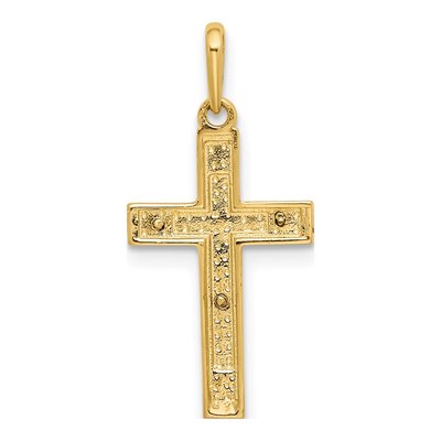 14K Two-Tone Gold Crucifix Pendant – view 5