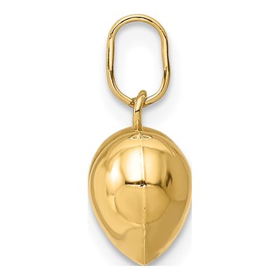 14K Yellow Gold Puffed Heart Pendant – view 3