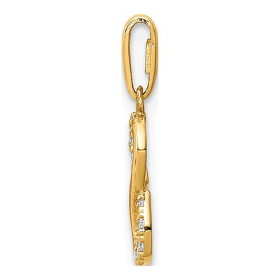 14K Yellow Gold CZ Infinity Pendant – view 3