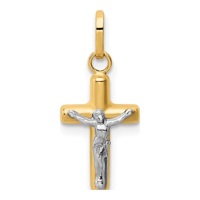 14K Yellow Gold Crucifix Pendant