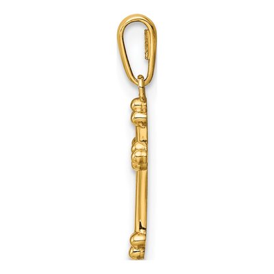 14K Yellow Gold Cross for Kids Pendant – view 3