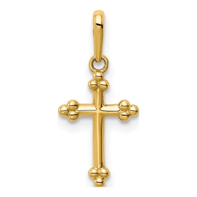 14K Yellow Gold Cross for Kids Pendant