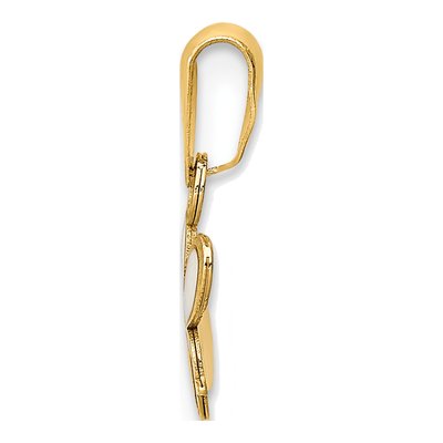 14K Yellow Gold Enamel Bumble Bee Pendant – view 2