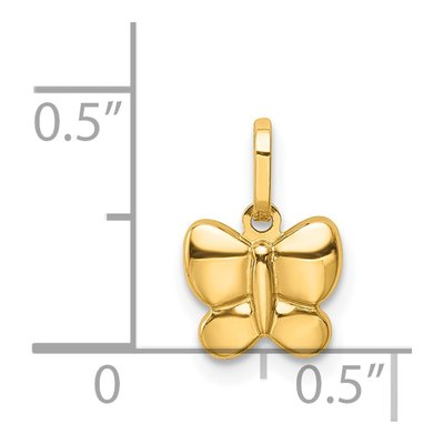 14K Yellow Gold Butterfly for Kids Charm – view 4