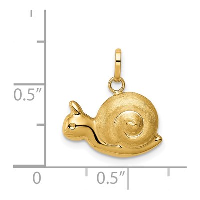 14K Yellow Gold Snail Charm – view 4