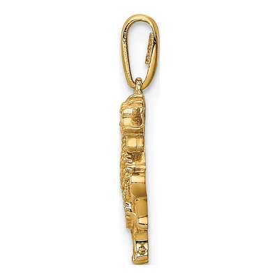 14K Yellow Gold Unicorn CZ Pendant – view 3