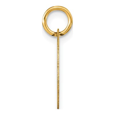 14K Yellow Gold Black Enamel Disk Letter B Charm – view 3
