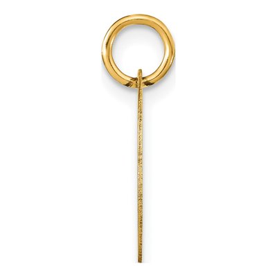 14K Yellow Gold Black Enamel Disk Letter C Charm – view 3