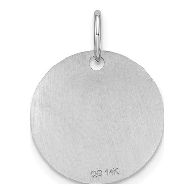 14K White Gold Disk Letter G Charm – view 5