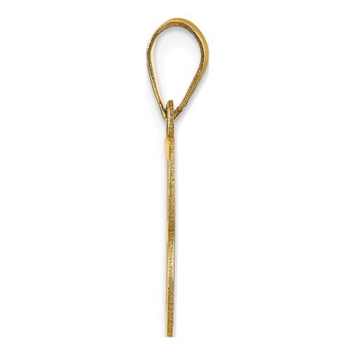 14K Yellow Gold Etched Letter B Pendant – view 3
