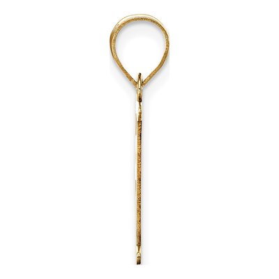 14K Yellow Gold Letter F Pendant – view 3