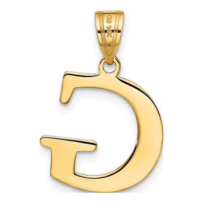 14K Yellow Gold Letter G Pendant – view 4