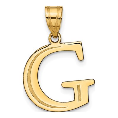 14K Yellow Gold Letter G Pendant