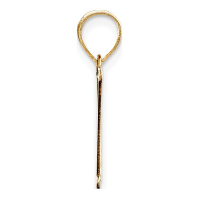 14K Yellow Gold Letter H Pendant – view 3