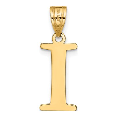 14K Yellow Gold Initial I Pendant – view 4