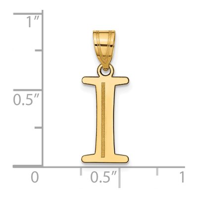 14K Yellow Gold Initial I Pendant – view 5