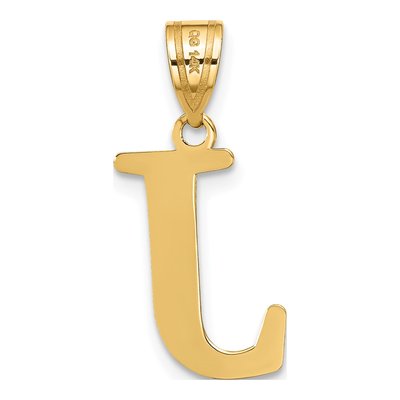 14K Yellow Gold Letter J Pendant – view 4