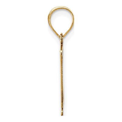 14K Yellow Gold Letter K Pendant – view 3