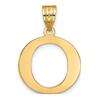 14K Yellow Gold Letter O Pendant – view 4