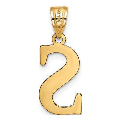 14K Yellow Gold Letter S Pendant – view 4
