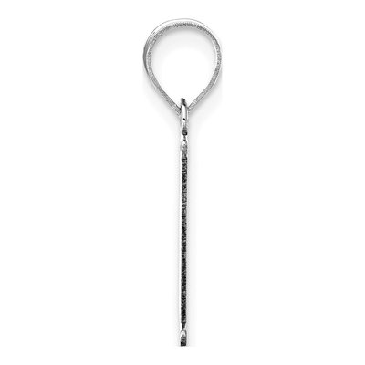 14K White Gold Letter E Pendant – view 3