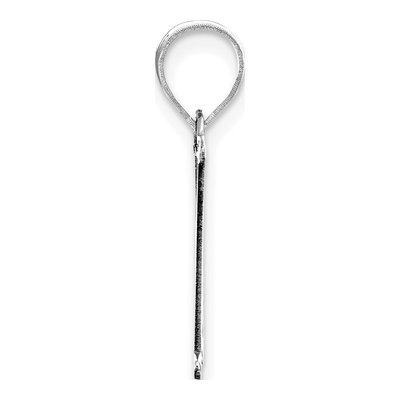 14K White Gold Letter H Pendant – view 3