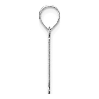 14K White Gold Initial I Pendant – view 3