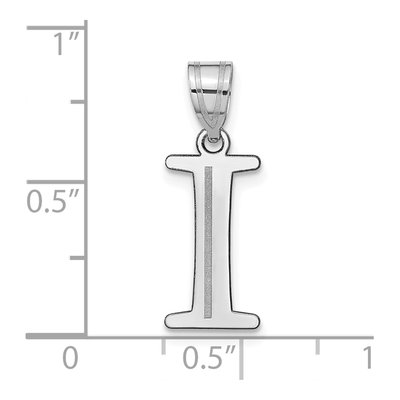 14K White Gold Initial I Pendant – view 5