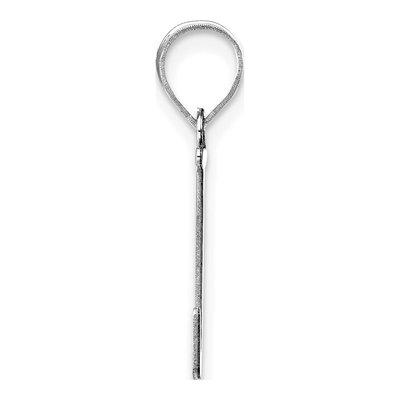 14K White Gold Letter J Pendant – view 3