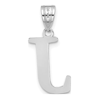 14K White Gold Letter J Pendant – view 4