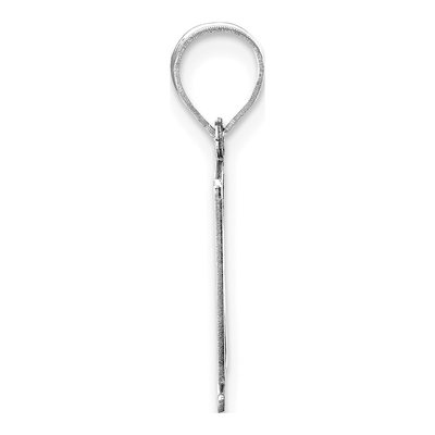 14K White Gold Letter K Pendant – view 3