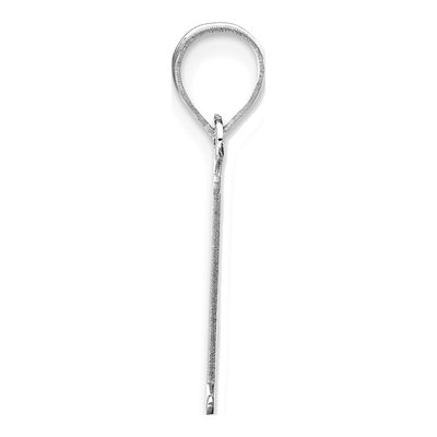 14K White Gold Letter L Pendant – view 3