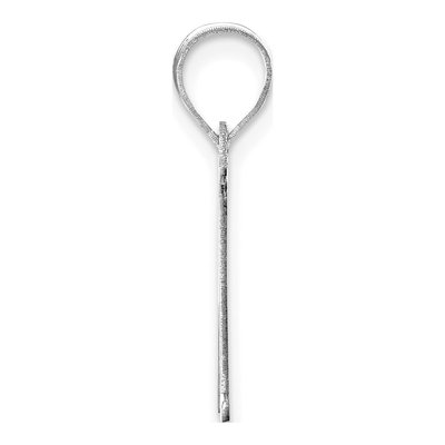 14K White Gold Letter M Pendant – view 3